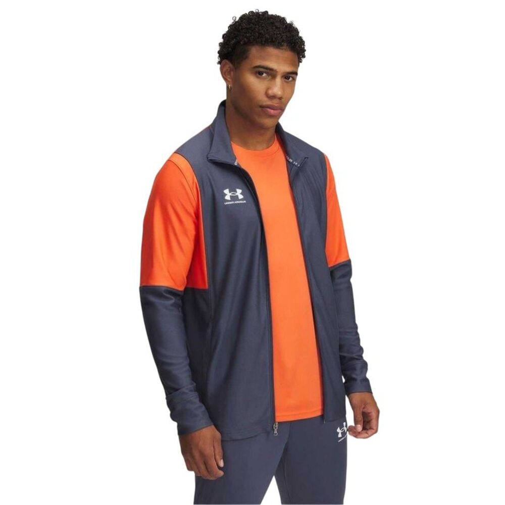 Under Armour Mens Challenger Tracksuit Top / Gray/Orange